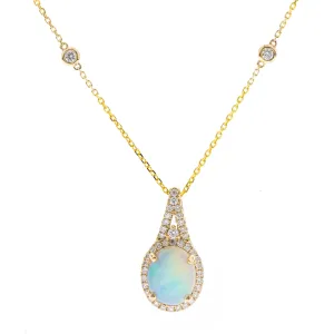 14K Yellow Gold Opal Pendant
