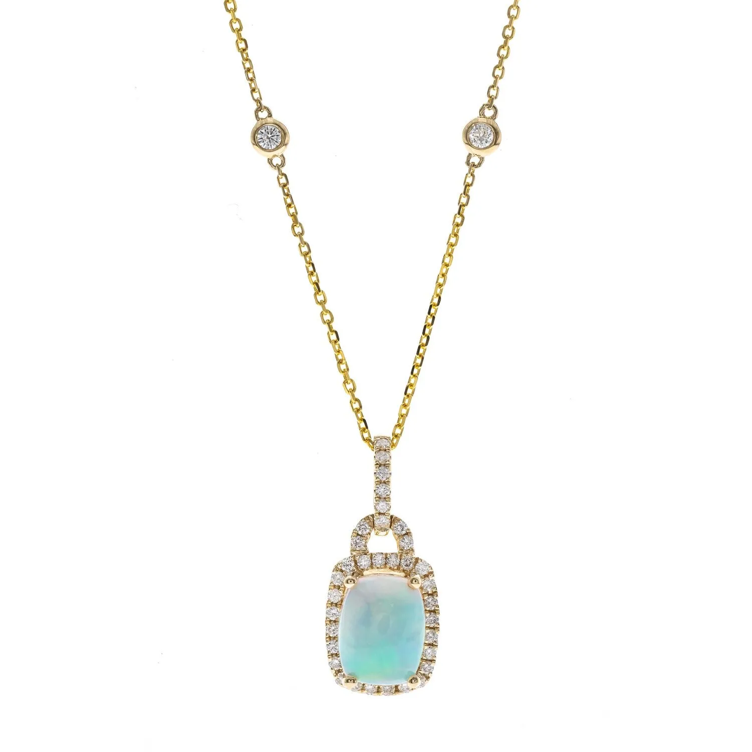 14K Yellow Gold Opal Pendant
