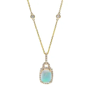 14K Yellow Gold Opal Pendant