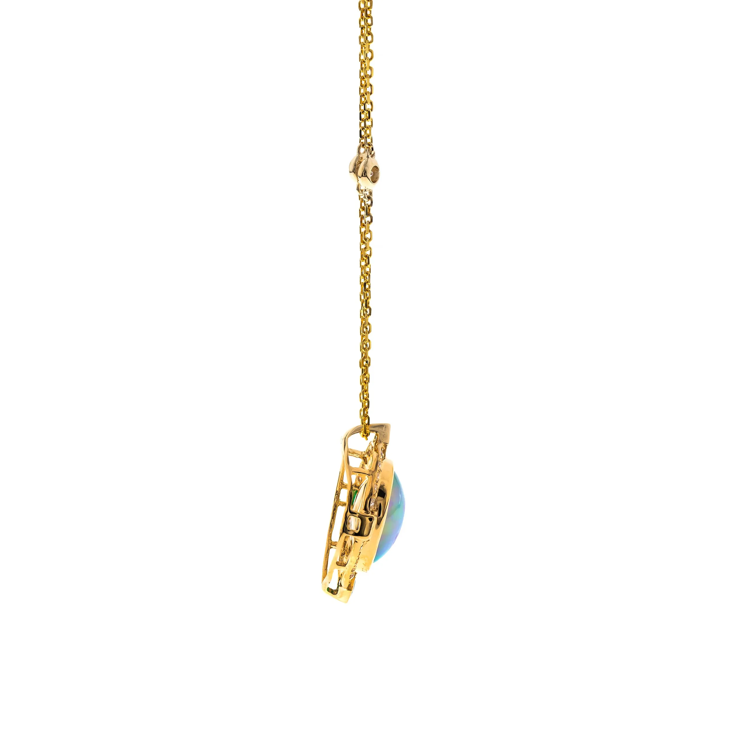 14K Yellow Gold Opal Pendant