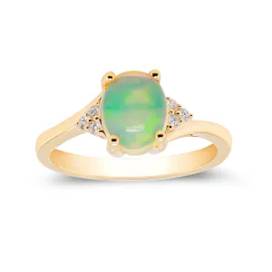14K Yellow Gold Opal Ring