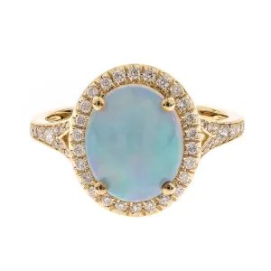 14K Yellow Gold Opal Ring