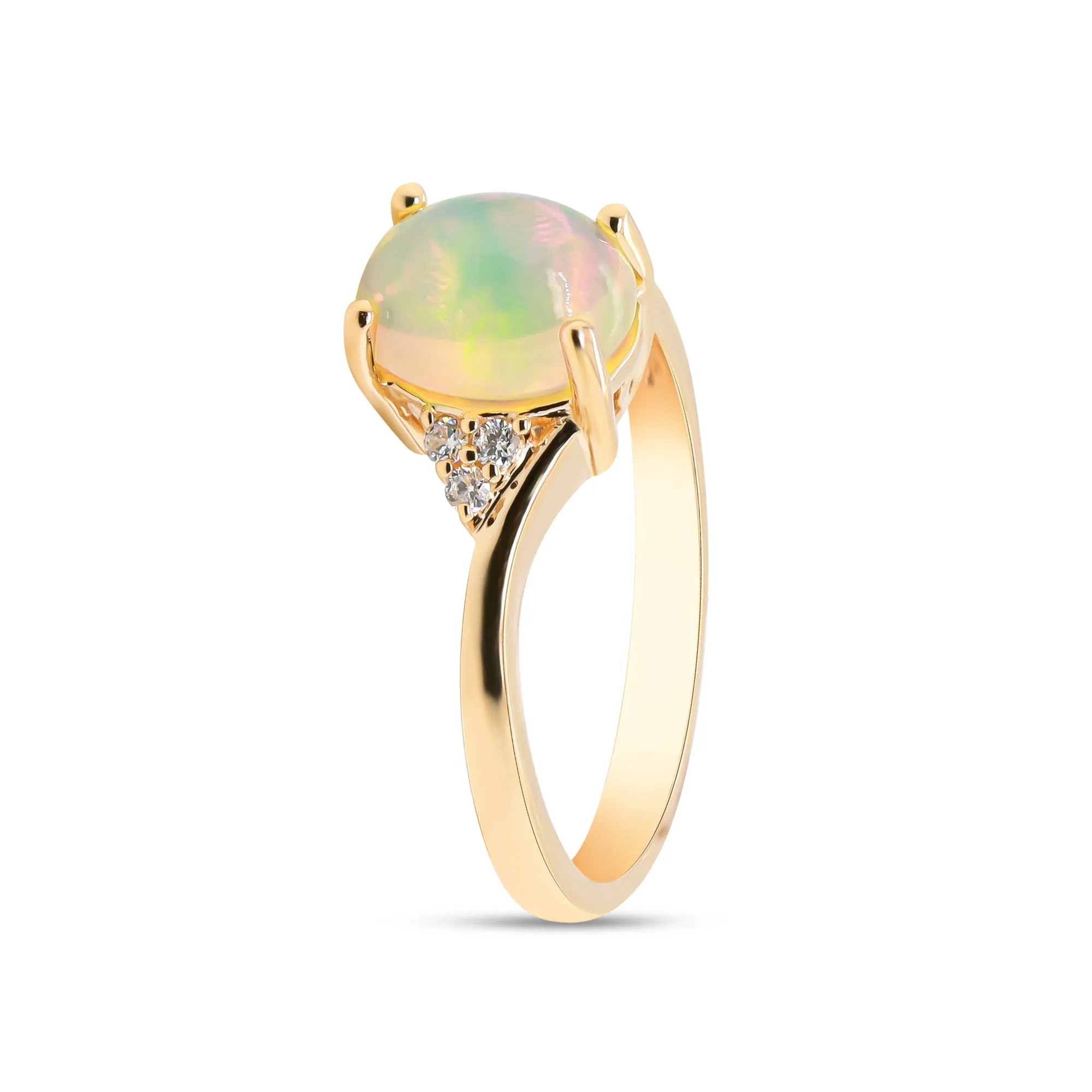 14K Yellow Gold Opal Ring