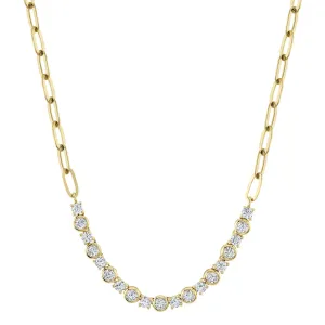 1.64ctw Diamond Paper Clip Necklace