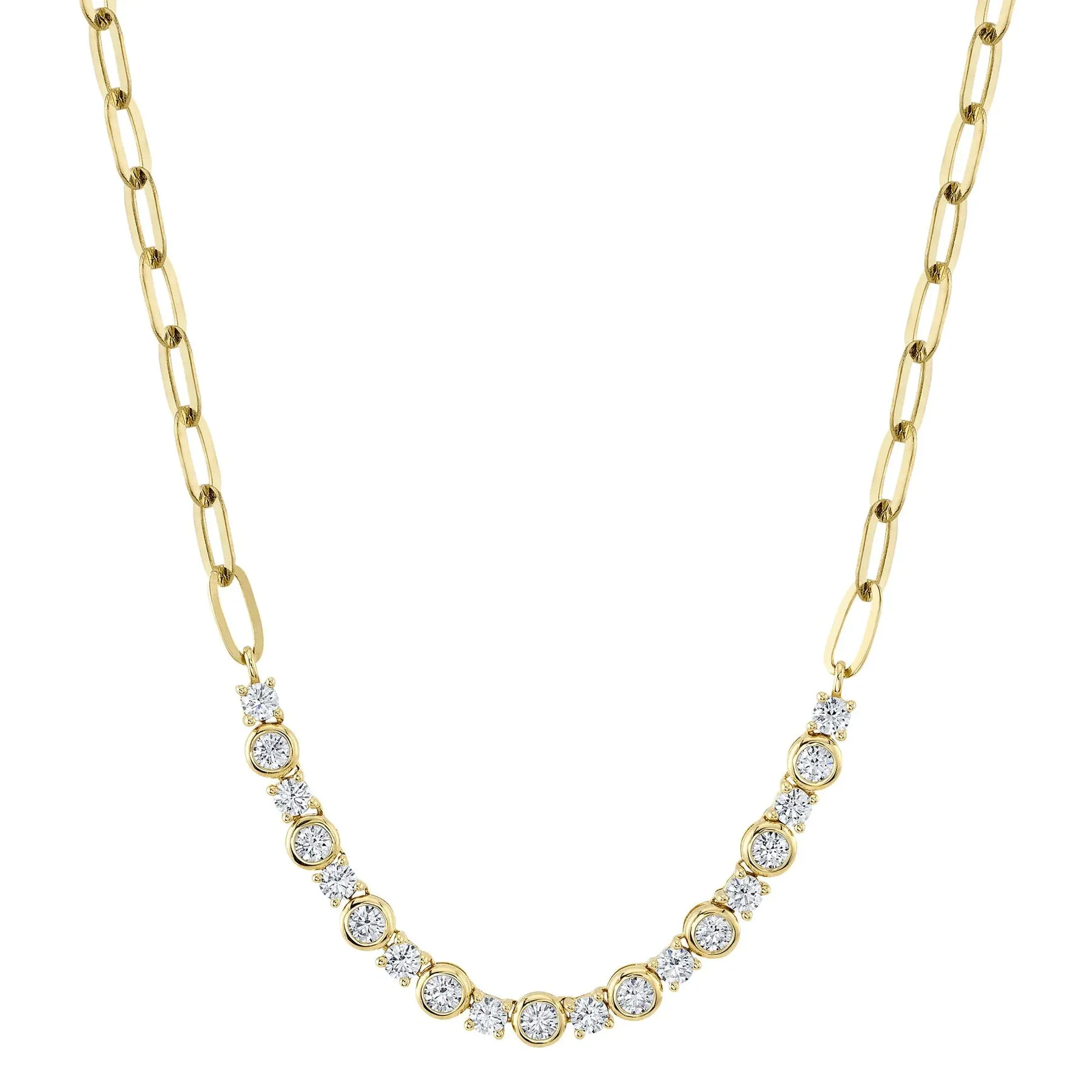 1.64ctw Diamond Paper Clip Necklace