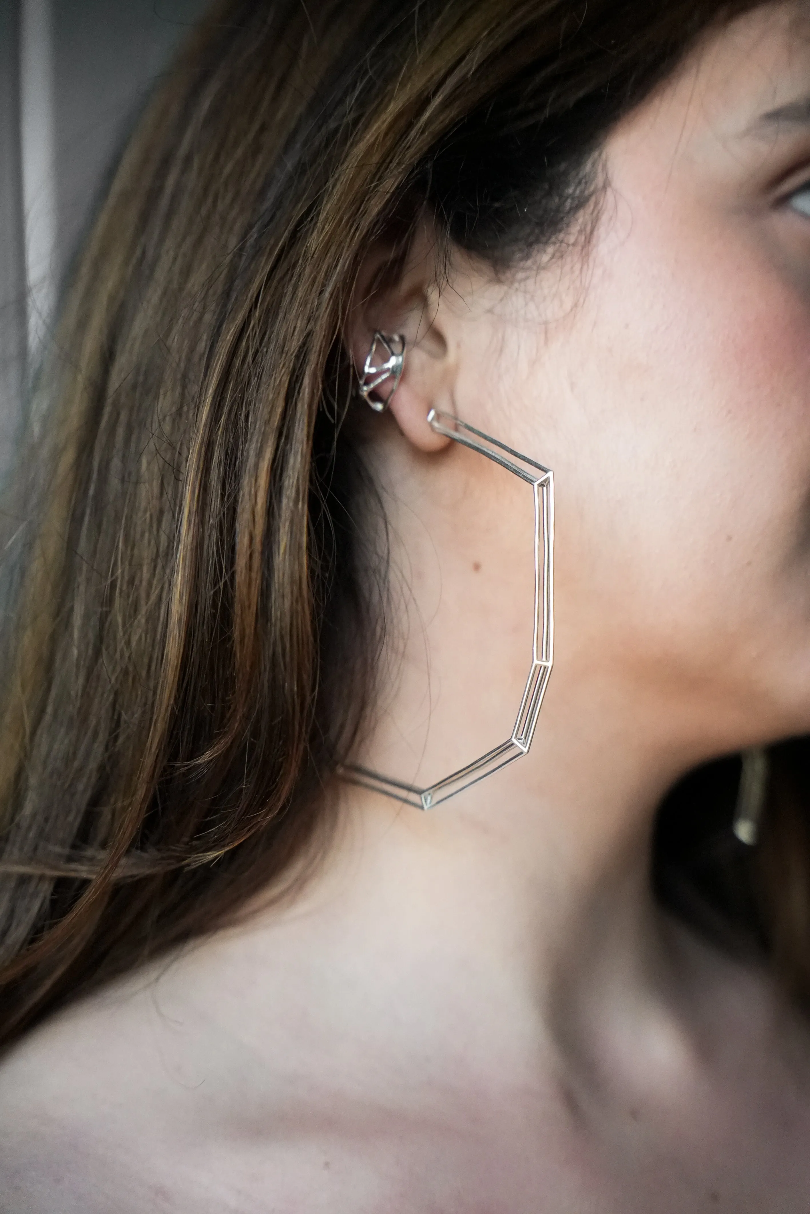 18K Gold Plated Brass "Strength Hoops" in Extra Large