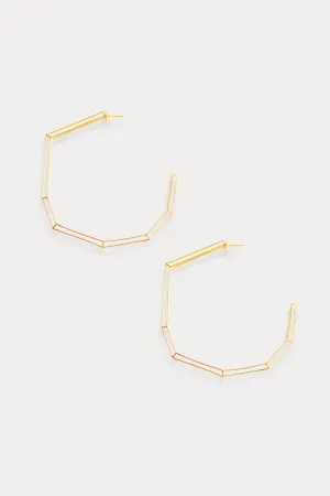 18K Gold Plated Brass "Strength Hoops" in Extra Large