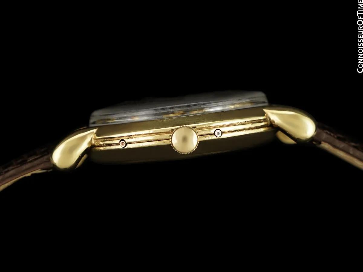 1941 Jaeger-LeCoultre Vintage Mens Triple Date Calendar Watch - 14K Gold