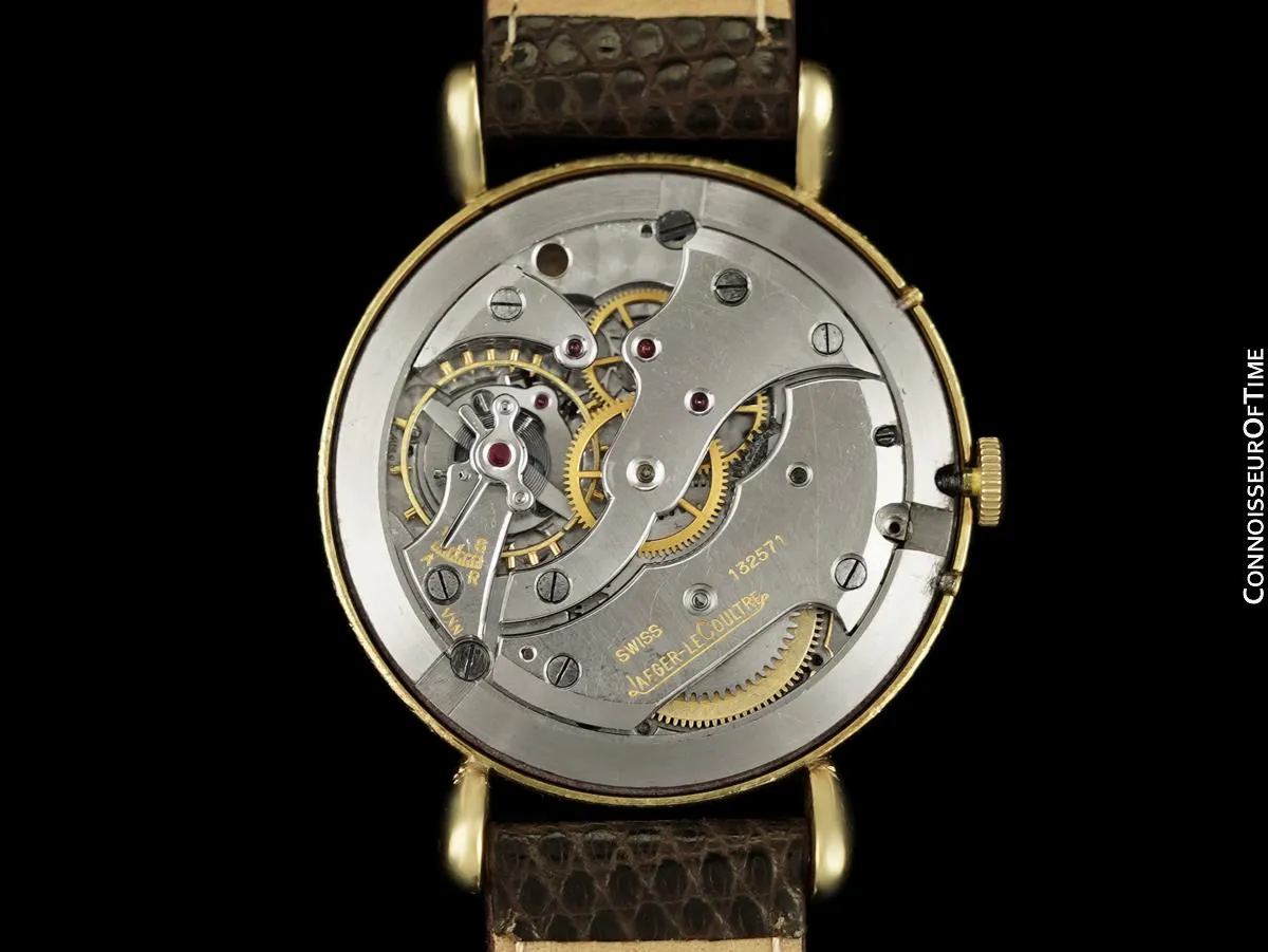 1941 Jaeger-LeCoultre Vintage Mens Triple Date Calendar Watch - 14K Gold