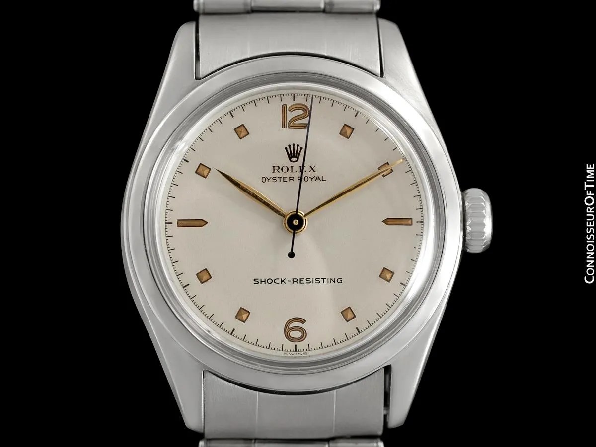 1952 Rolex Oyster Royal Vintage Mens Unisex Uncommon Ref. 6144 Watch - Stainless Steel