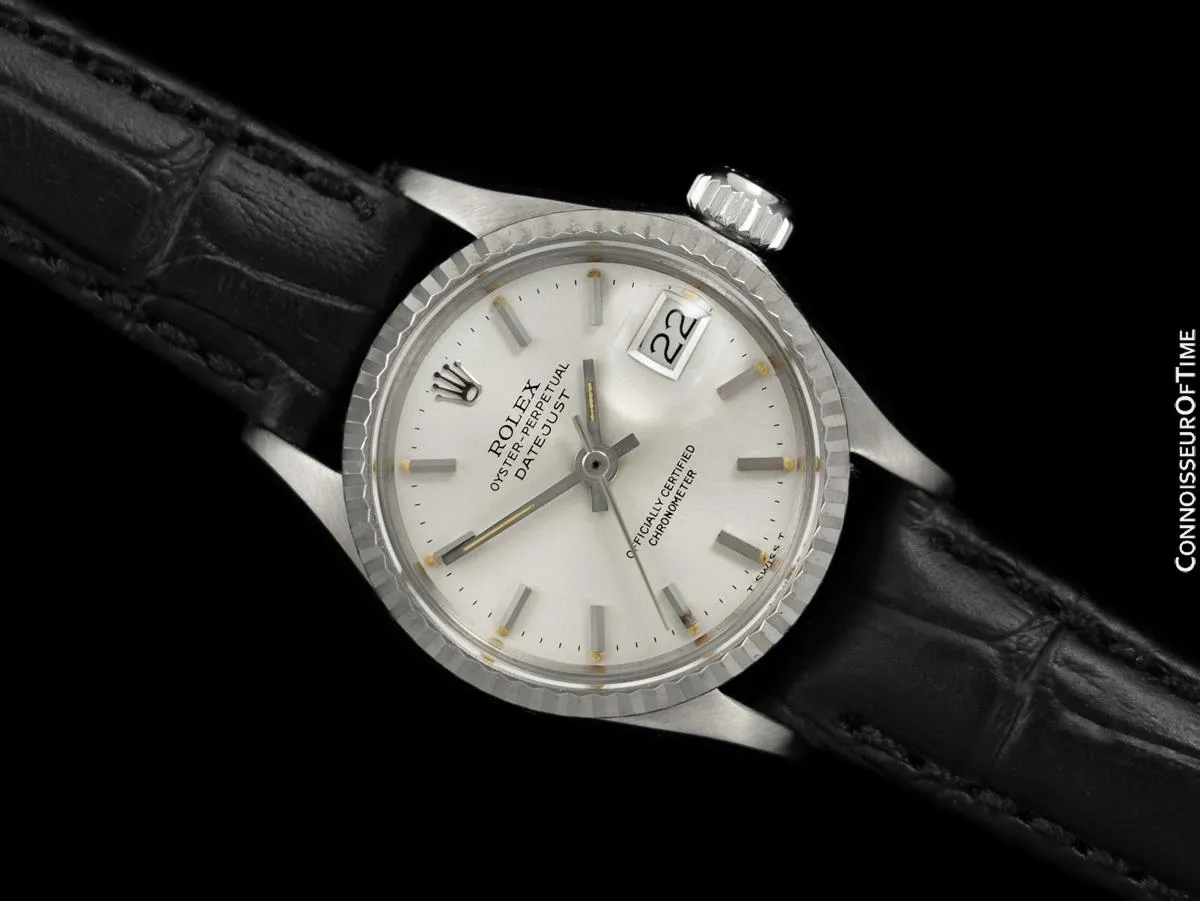 1967 Rolex Datejust (President) Ladies Vintage Watch with Silver Dial - 18K White Gold