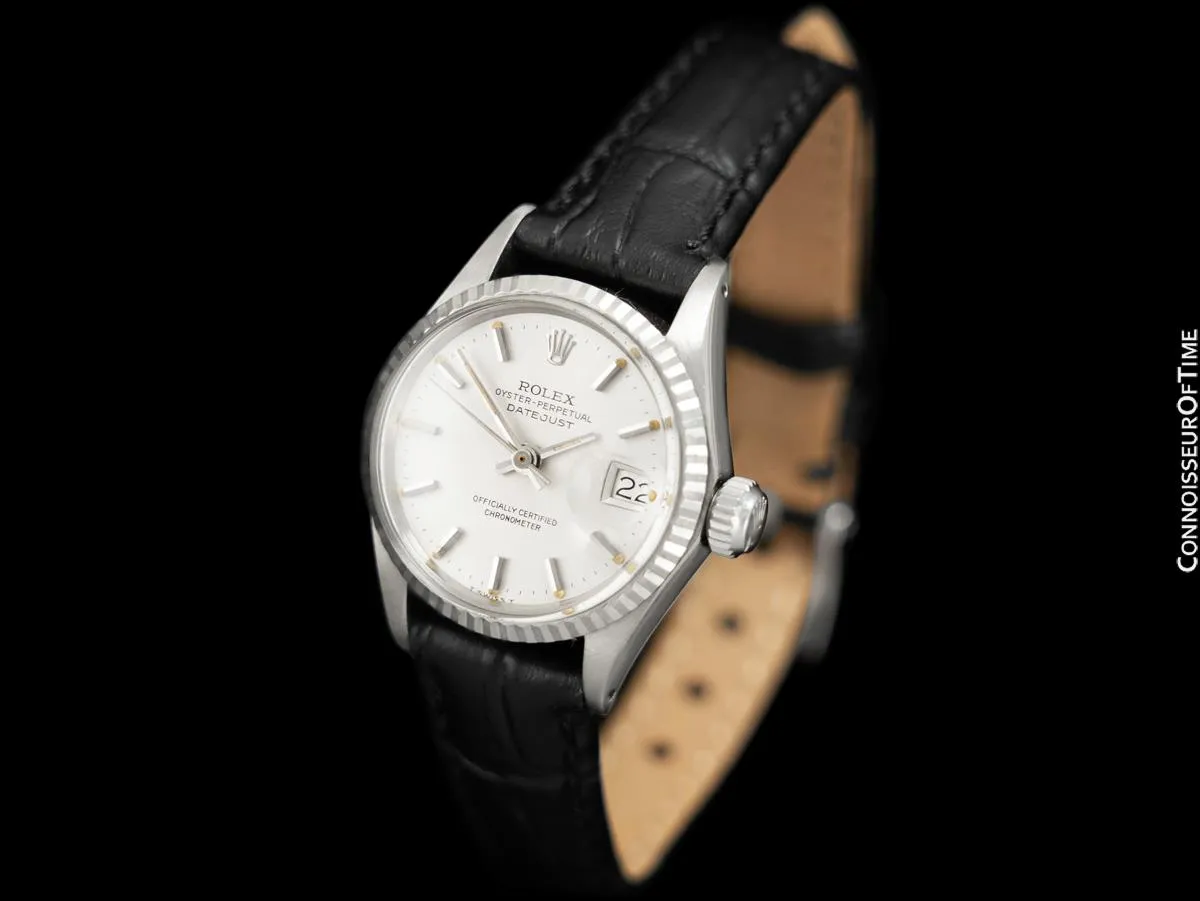 1967 Rolex Datejust (President) Ladies Vintage Watch with Silver Dial - 18K White Gold