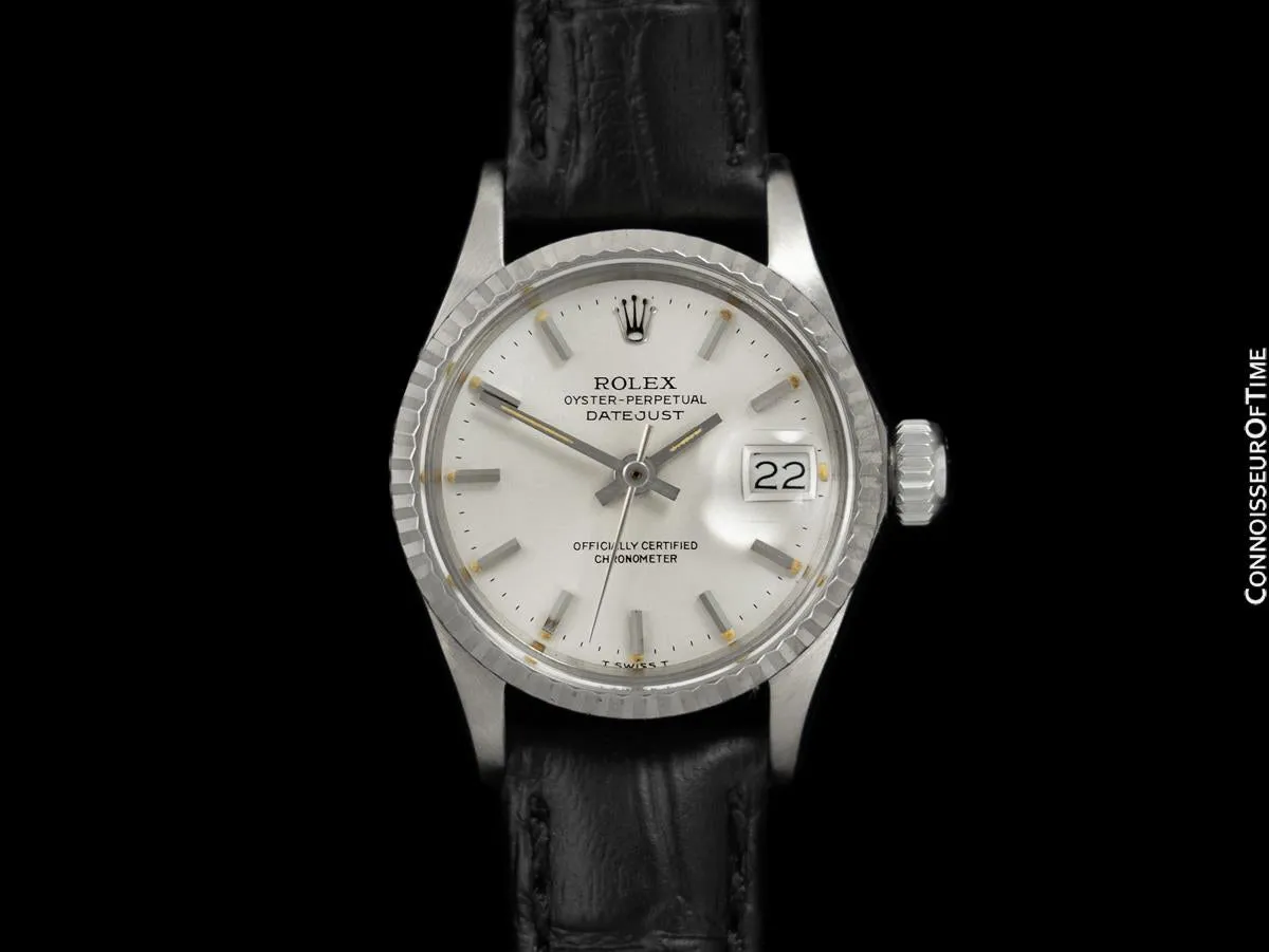 1967 Rolex Datejust (President) Ladies Vintage Watch with Silver Dial - 18K White Gold
