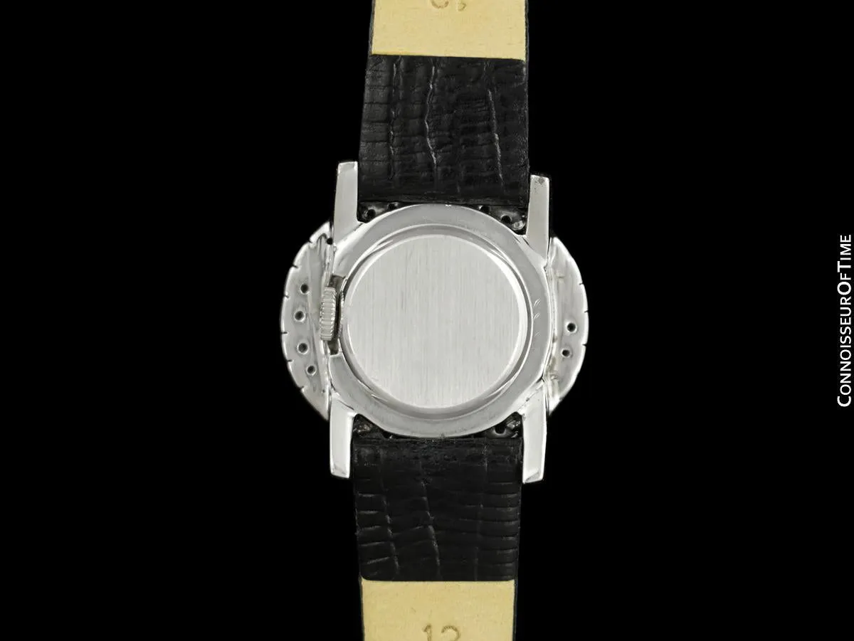 1970's Rolex Ladies Vintage Dress Bracelet Watch with Tiffany Blue Dial - 18K White Gold & Diamonds