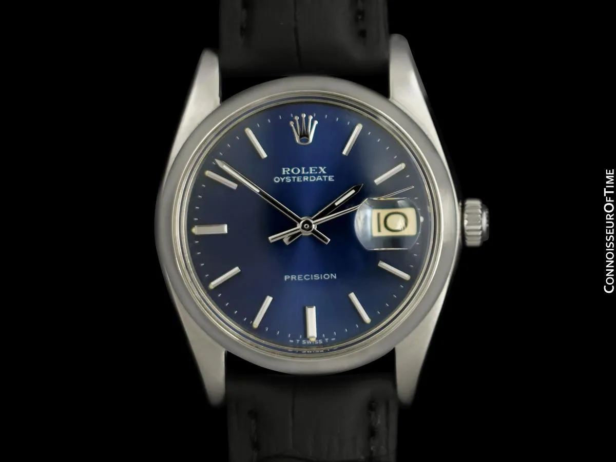 1970's Rolex Oysterdate Vintage Mens Watch with Date - Stainless Steel