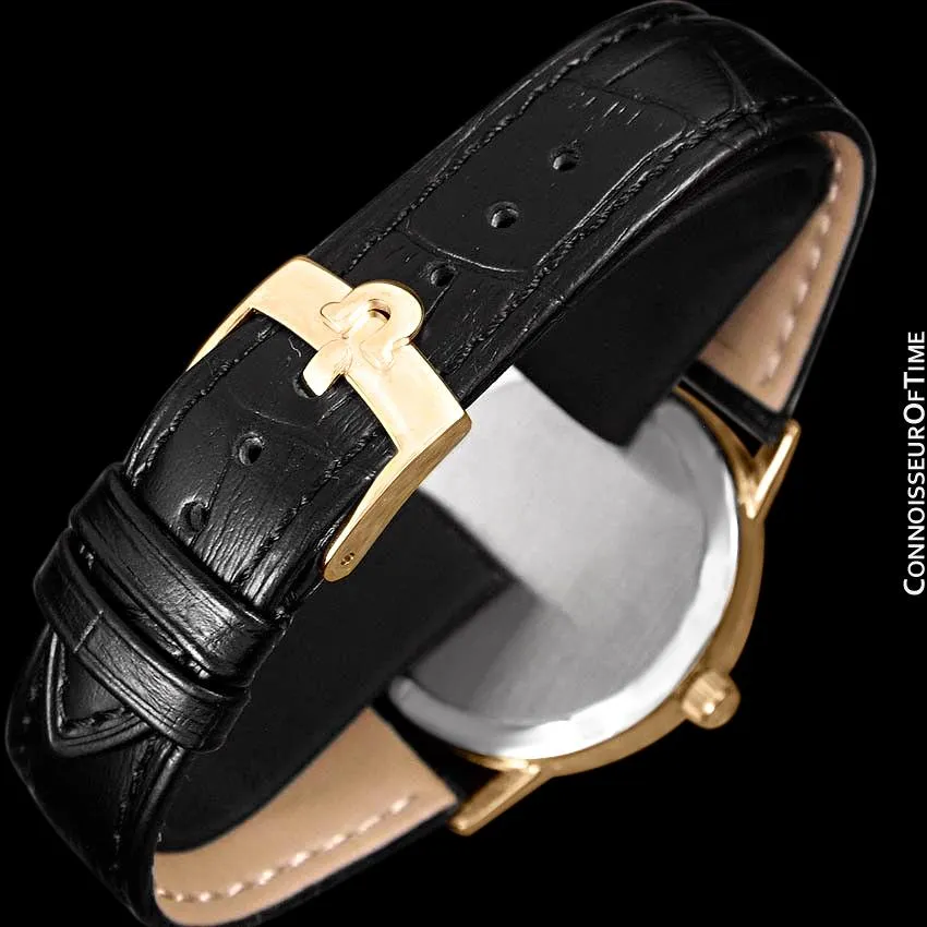 1973 Omega Geneve Vintage Mens Watch, Quick-Setting Date - 18K Gold Plated & Stainless Steel