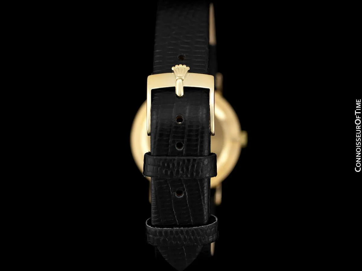 1974 Rolex Cellini Vintage Mens Midsize Handwound Watch, Ref. 3833 - 18K Gold