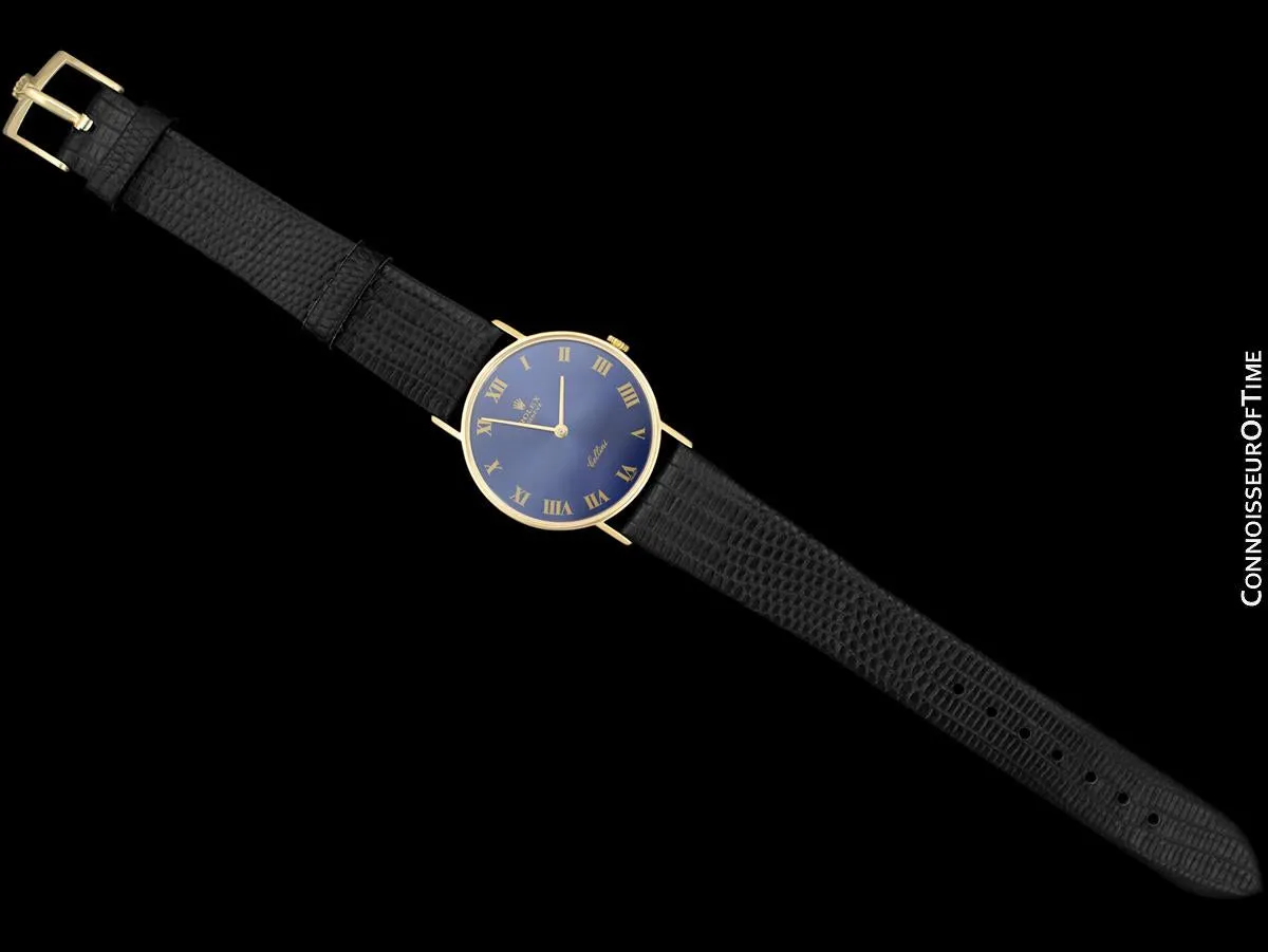 1974 Rolex Cellini Vintage Mens Midsize Handwound Watch, Ref. 3833 - 18K Gold