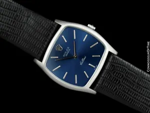1975 Rolex Cellini Vintage Mens Handwound TV Watch, Ref. 3805 - 18K White Gold