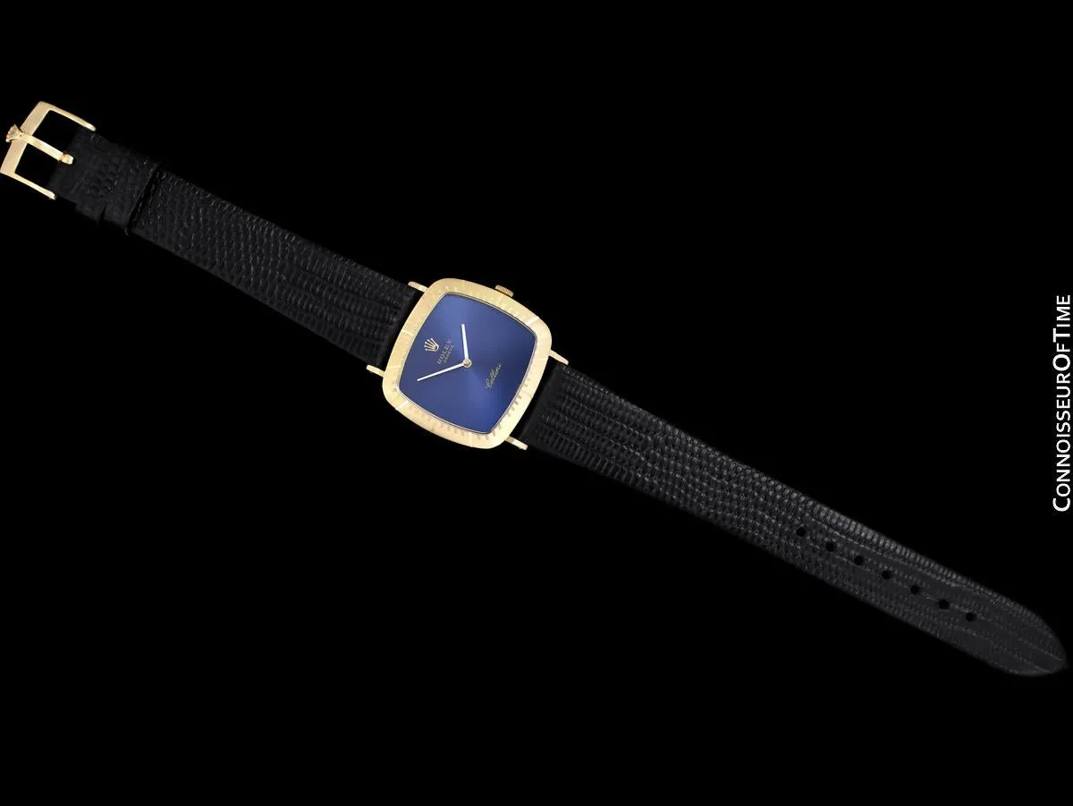 1976 Rolex Cellini Vintage Mens Handwound TV Watch, Ref. 4084 - 18K Gold