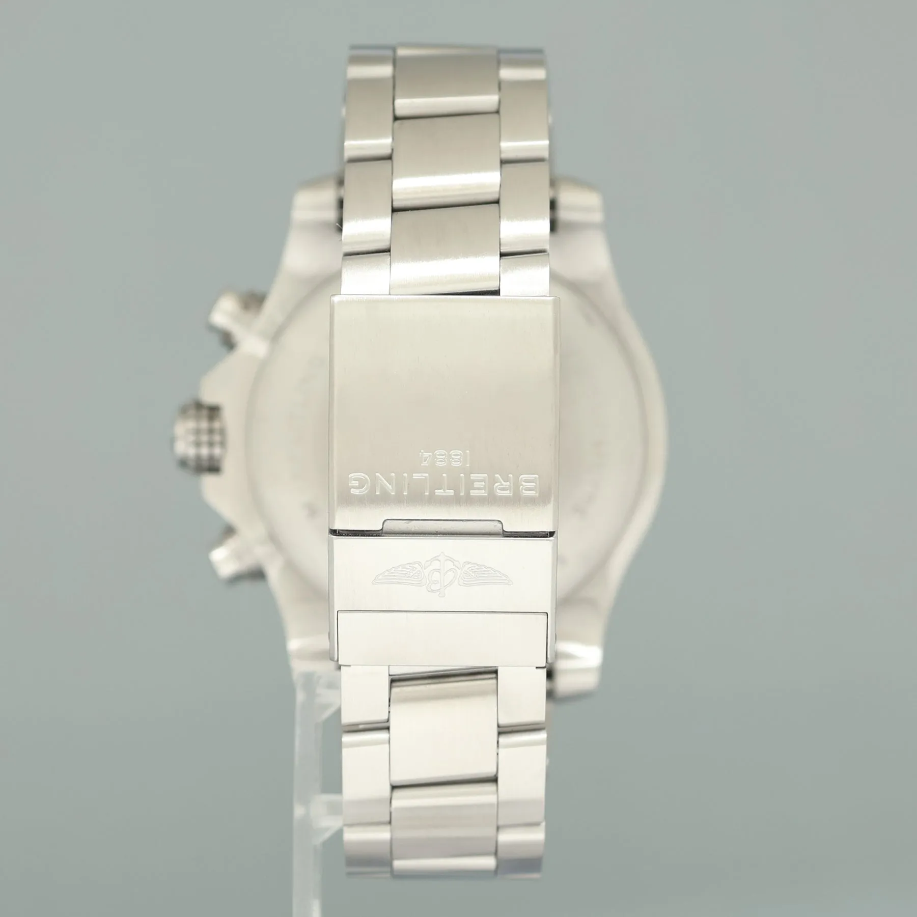 2020 PAPERS Breitling Chrono Super Avenger 48 A13375 Steel White Chronograph Watch