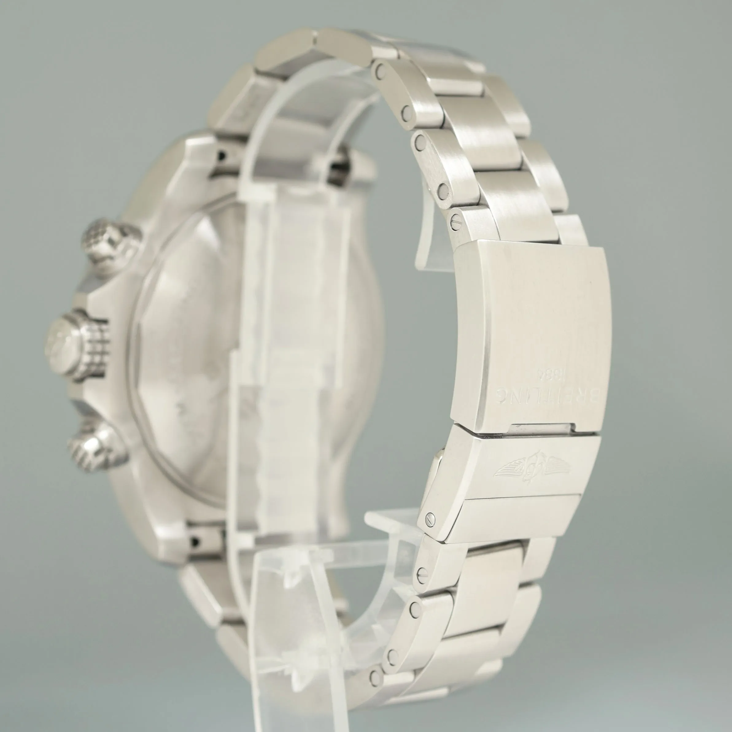 2020 PAPERS Breitling Chrono Super Avenger 48 A13375 Steel White Chronograph Watch