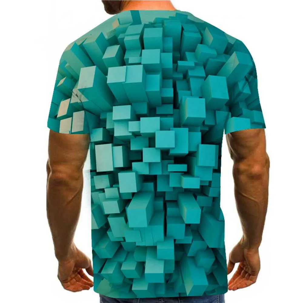 3D Graphic Printed Short Sleeve Shirts Graphic Space