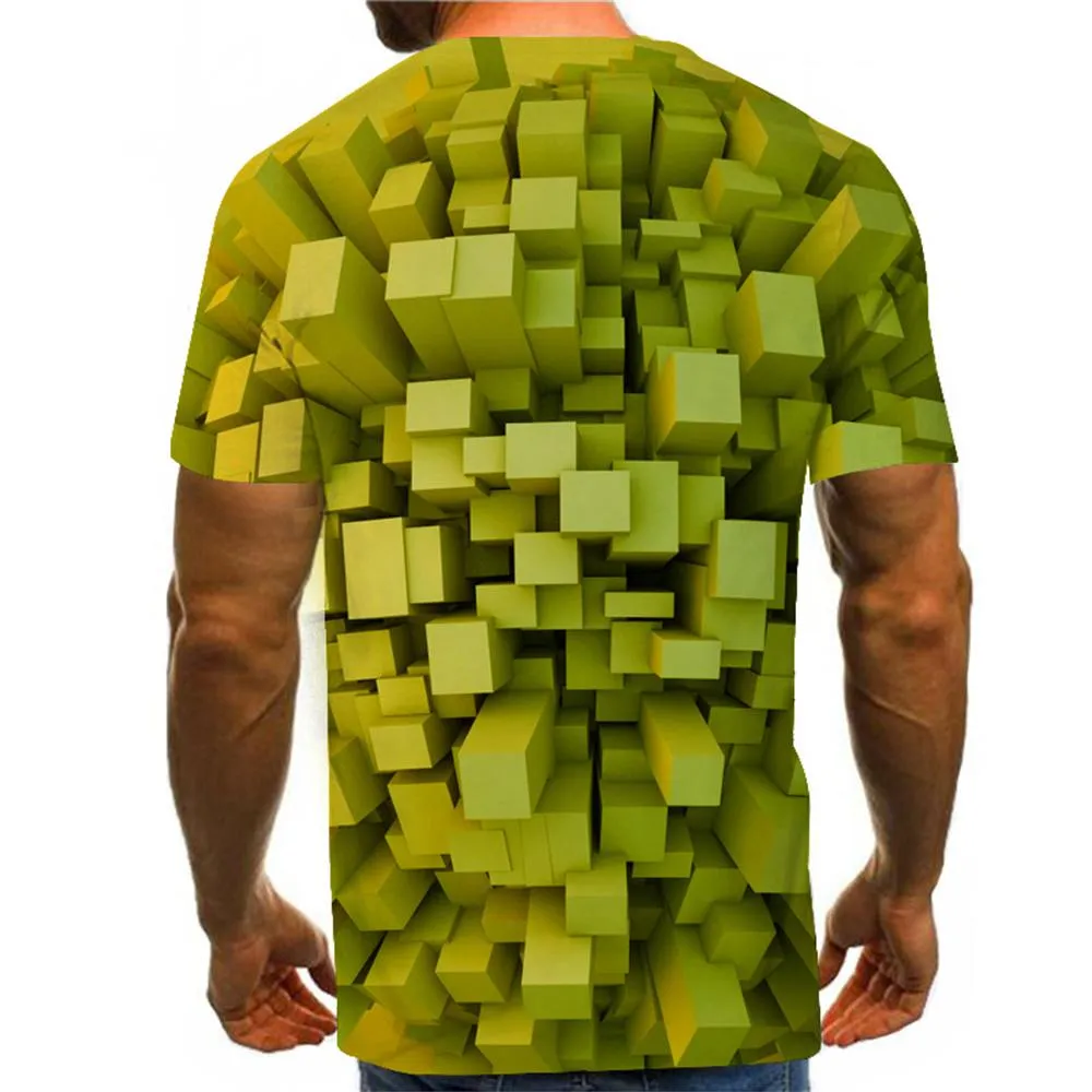 3D Graphic Printed Short Sleeve Shirts Graphic Space