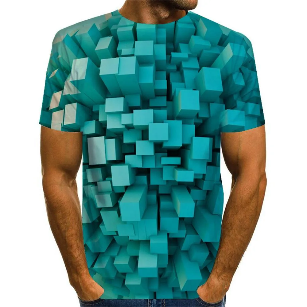 3D Graphic Printed Short Sleeve Shirts Graphic Space