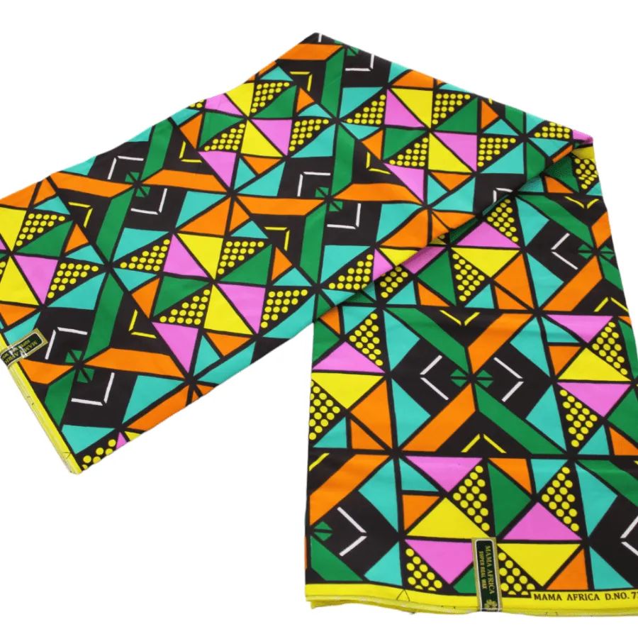 African Print 6 Yards Fabric 110 cm Assorted
