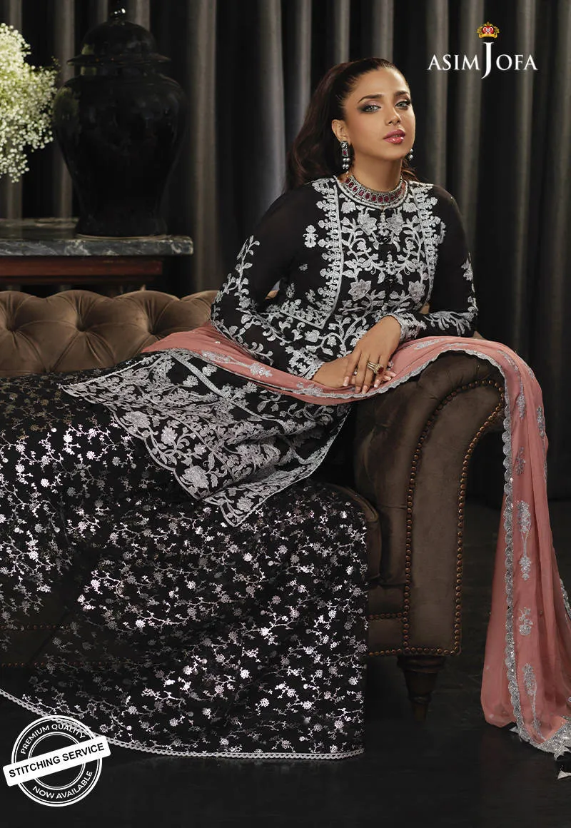 AJN-11 | Asim Jofa Ishq-e-Naubahar Collection 2021 | Unstitched Embroidered Organza Suits