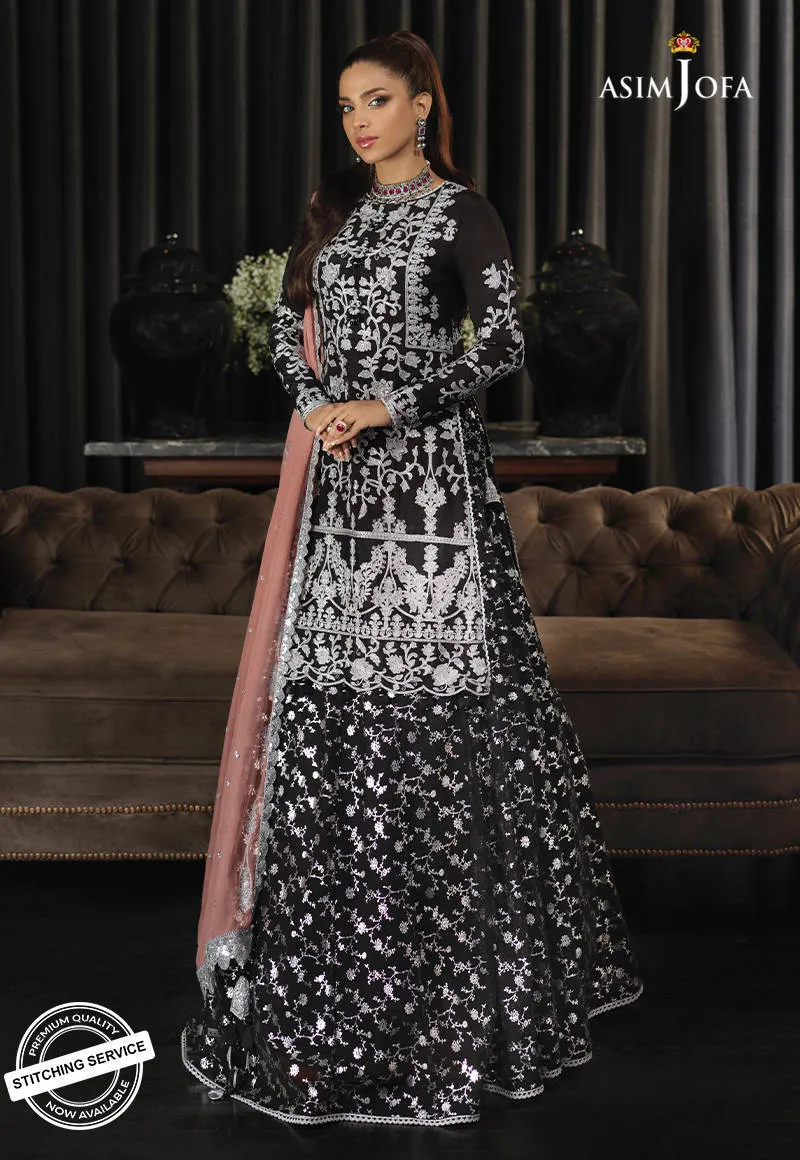AJN-11 | Asim Jofa Ishq-e-Naubahar Collection 2021 | Unstitched Embroidered Organza Suits