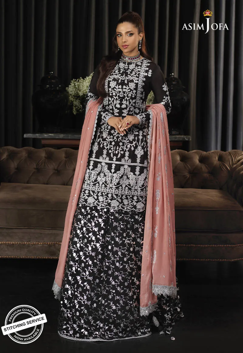 AJN-11 | Asim Jofa Ishq-e-Naubahar Collection 2021 | Unstitched Embroidered Organza Suits