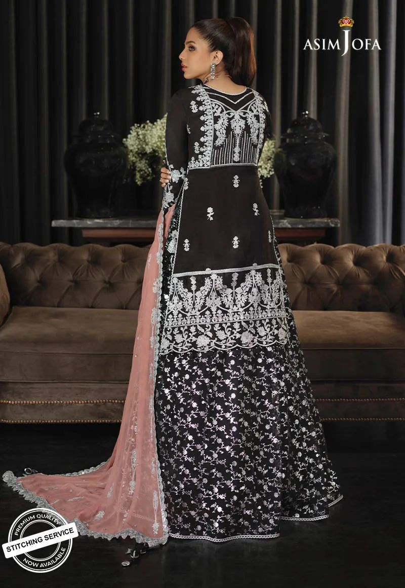AJN-11 | Asim Jofa Ishq-e-Naubahar Collection 2021 | Unstitched Embroidered Organza Suits