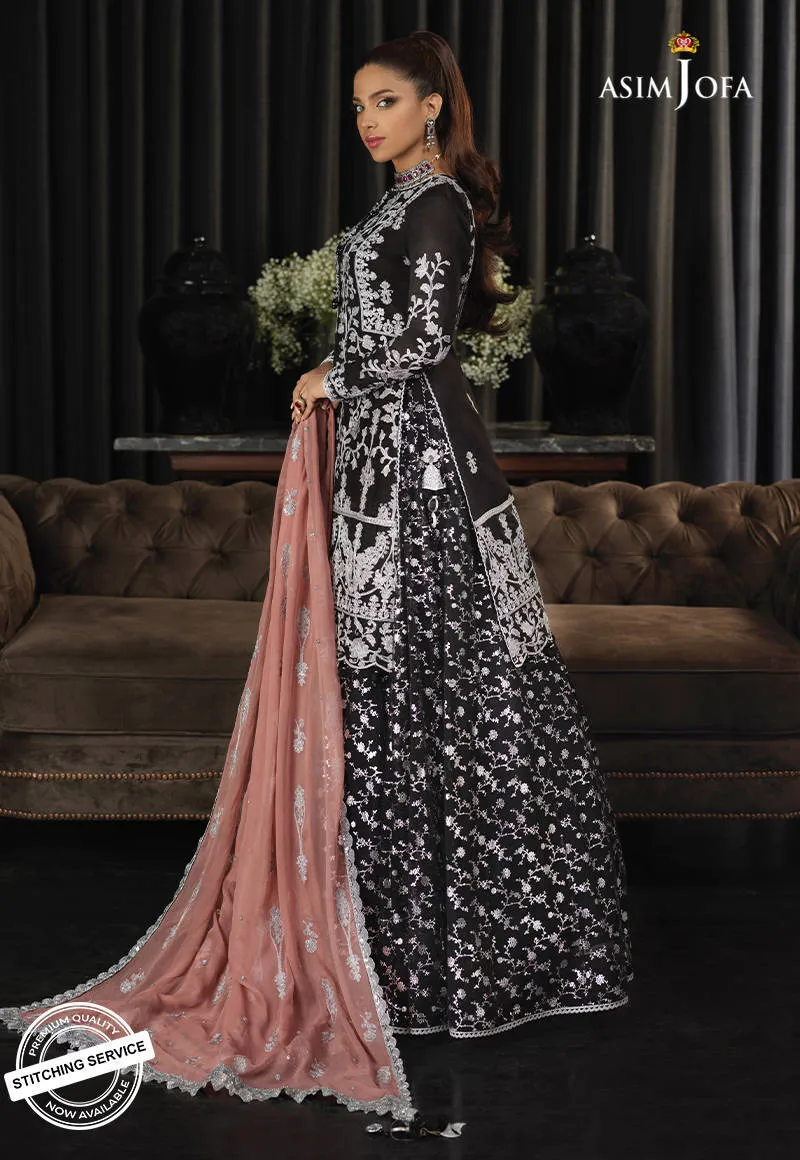 AJN-11 | Asim Jofa Ishq-e-Naubahar Collection 2021 | Unstitched Embroidered Organza Suits