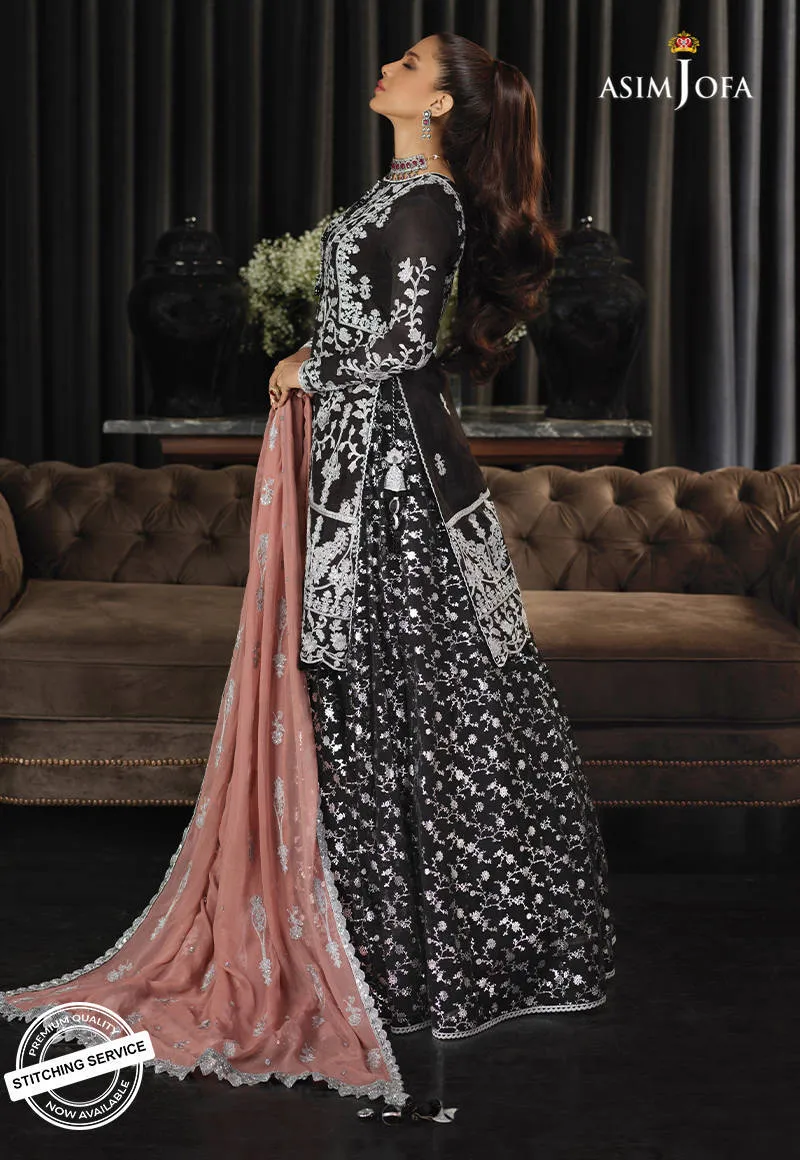 AJN-11 | Asim Jofa Ishq-e-Naubahar Collection 2021 | Unstitched Embroidered Organza Suits