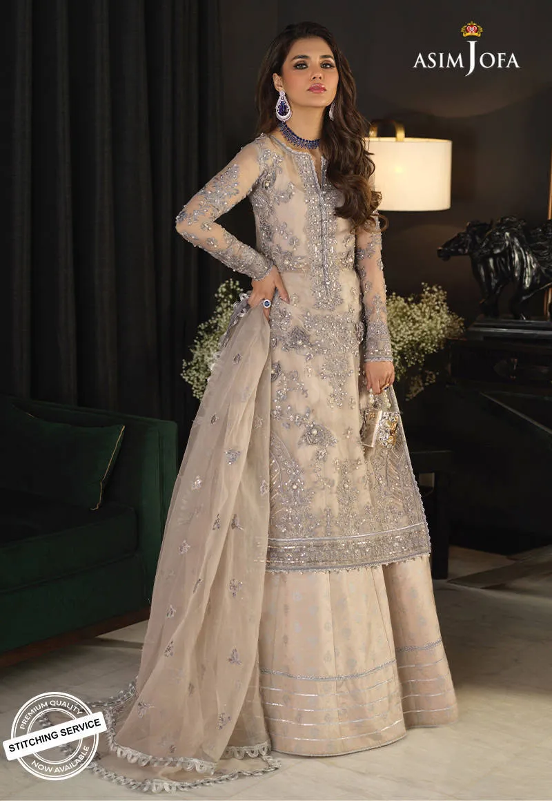 AJN-17 | Asim Jofa Ishq-e-Naubahar Collection 2021 | Unstitched Embroidered Organza Suits