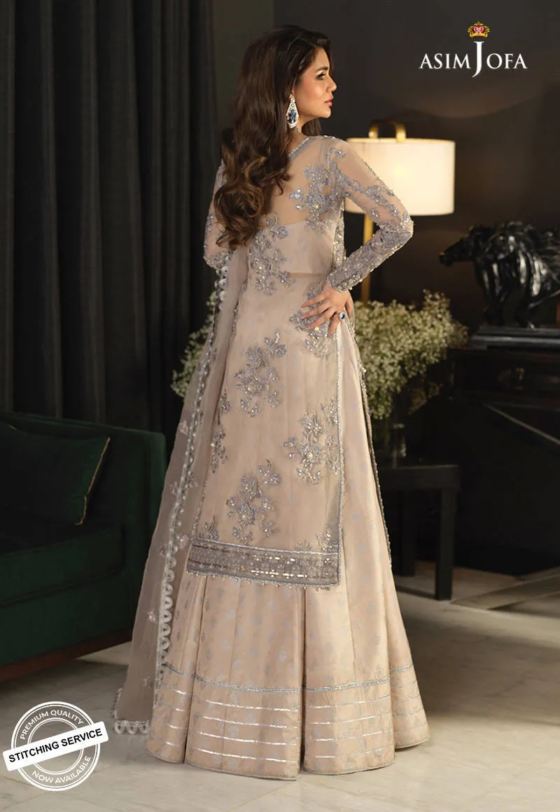 AJN-17 | Asim Jofa Ishq-e-Naubahar Collection 2021 | Unstitched Embroidered Organza Suits