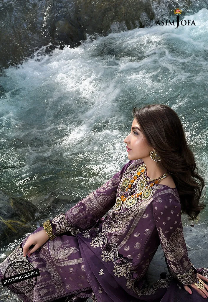 AJSL-12 | Asim Jofa Shehr-e-Yaar Luxury Lawn Collection 2022 | Unstitched Embroidered Lawn Suits