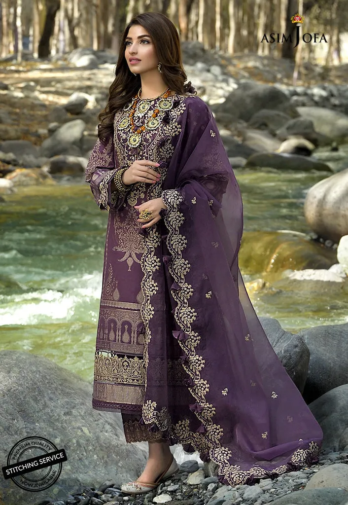 AJSL-12 | Asim Jofa Shehr-e-Yaar Luxury Lawn Collection 2022 | Unstitched Embroidered Lawn Suits