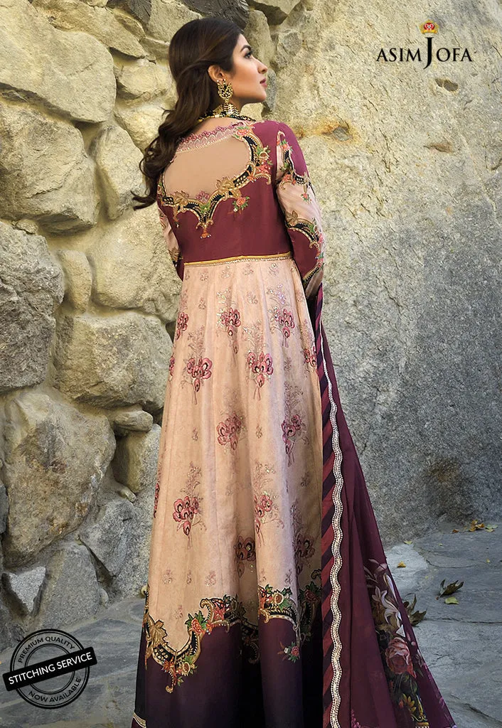 AJSL-17 | Asim Jofa Shehr-e-Yaar Luxury Lawn Collection 2022 | Unstitched Embroidered Lawn Suits