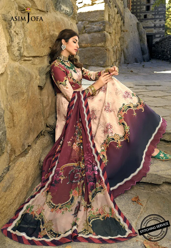 AJSL-17 | Asim Jofa Shehr-e-Yaar Luxury Lawn Collection 2022 | Unstitched Embroidered Lawn Suits