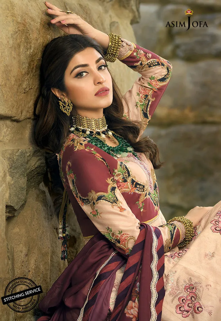 AJSL-17 | Asim Jofa Shehr-e-Yaar Luxury Lawn Collection 2022 | Unstitched Embroidered Lawn Suits