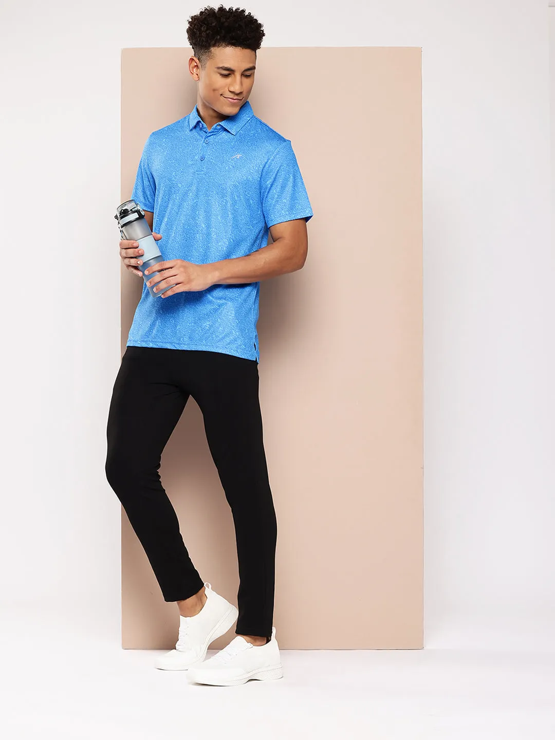 Alcis Men Printed Polo Collar Golf T-Shirt