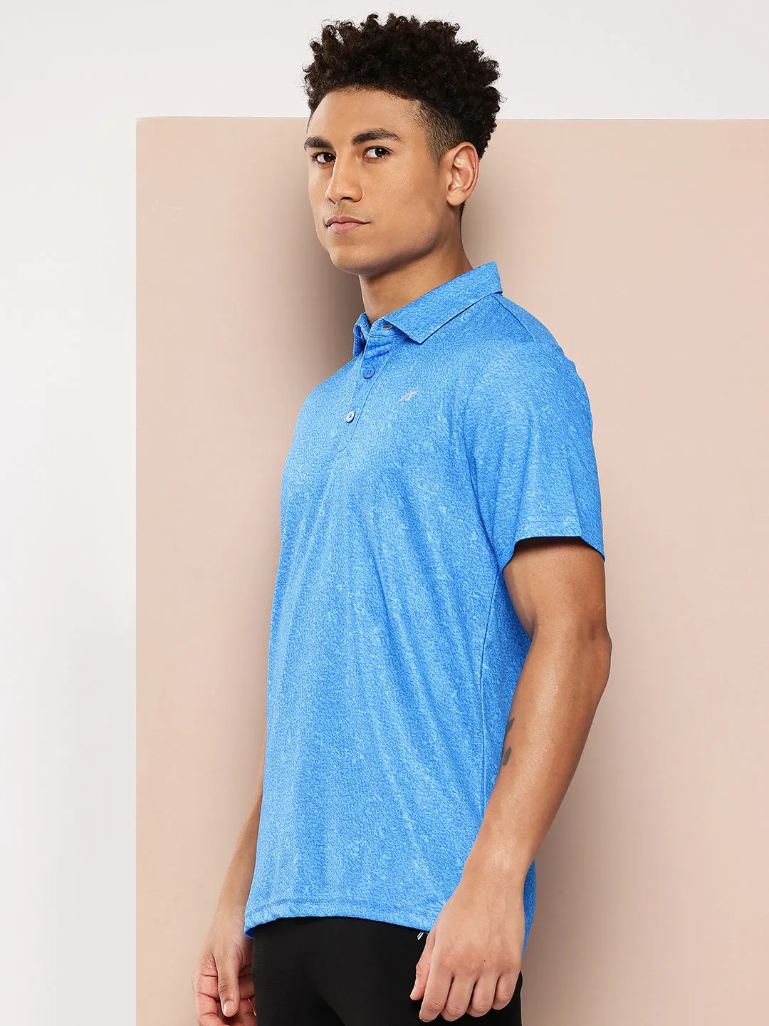 Alcis Men Printed Polo Collar Golf T-Shirt