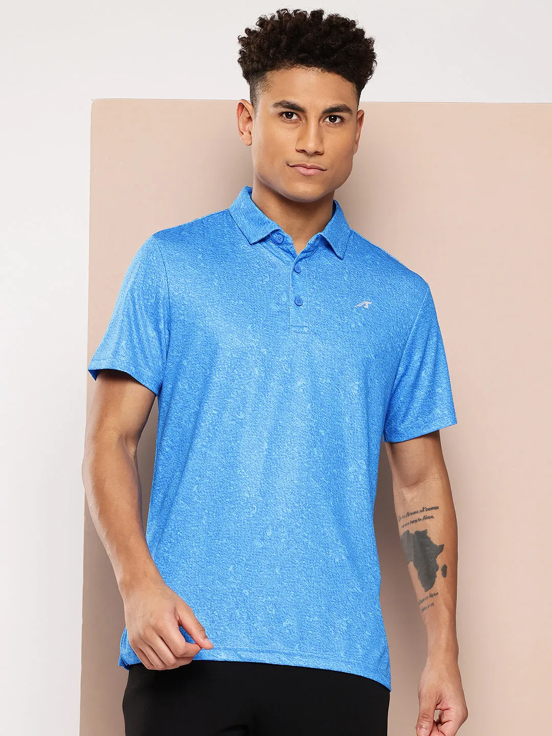 Alcis Men Printed Polo Collar Golf T-Shirt