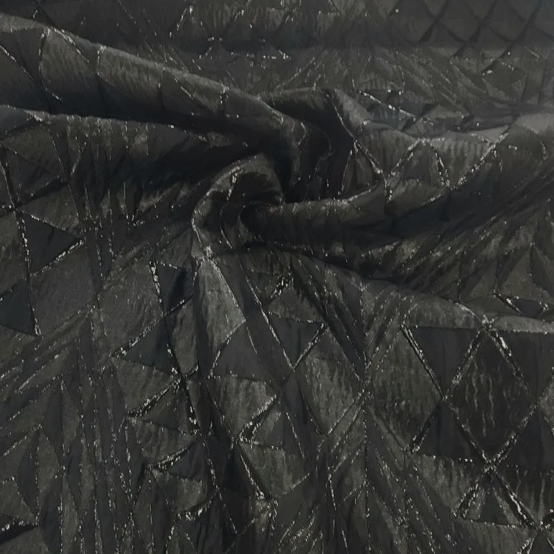 Alexa Brocade Fabric Black 150 cm