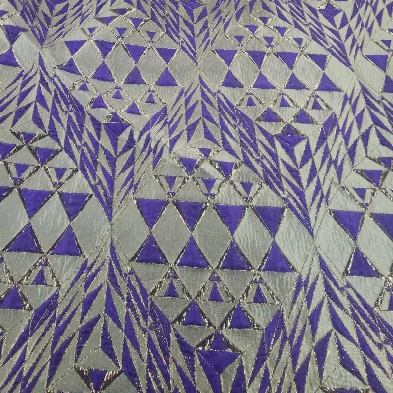 Alexa Brocade Fabric Purple 150 cm