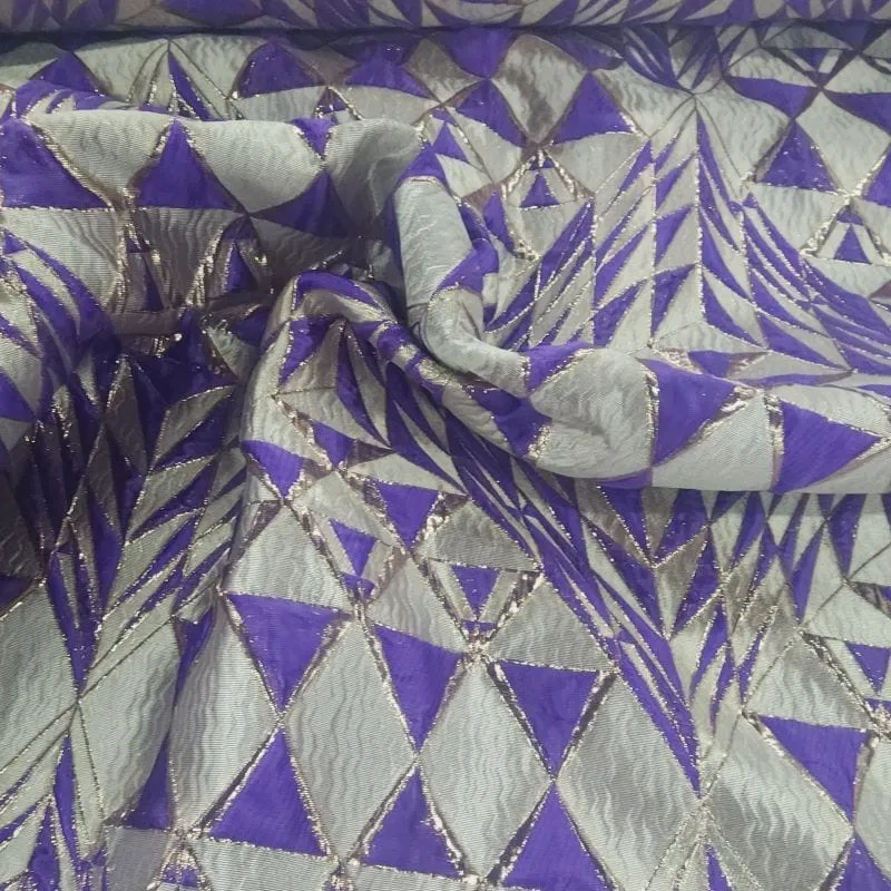 Alexa Brocade Fabric Purple 150 cm