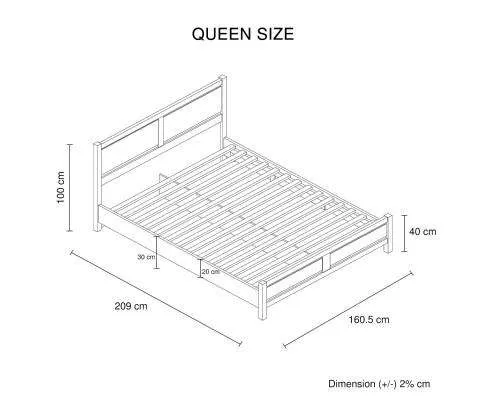 Alice Bed Queen White Ash